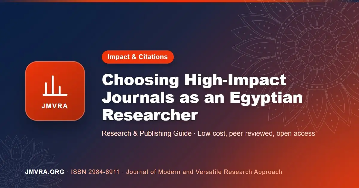 High Impact Factor Journals in Egypt: How to Find and Choose Them — JMVRA guide banner