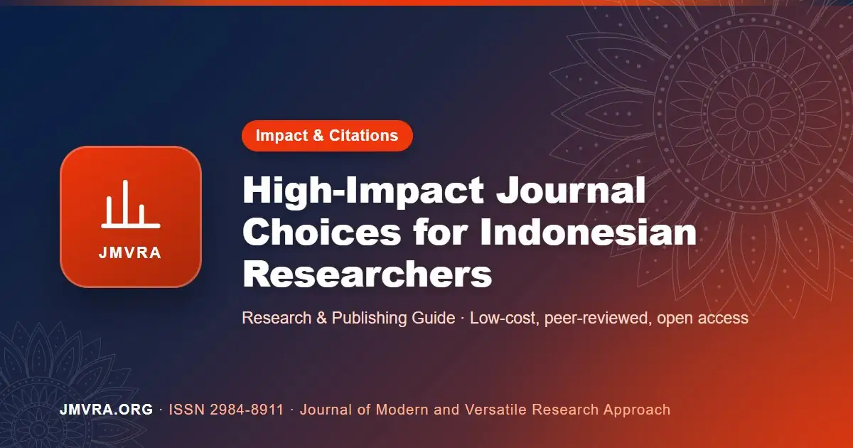 High Impact Factor Journals in Indonesia: How to Find and Choose Them — JMVRA guide banner