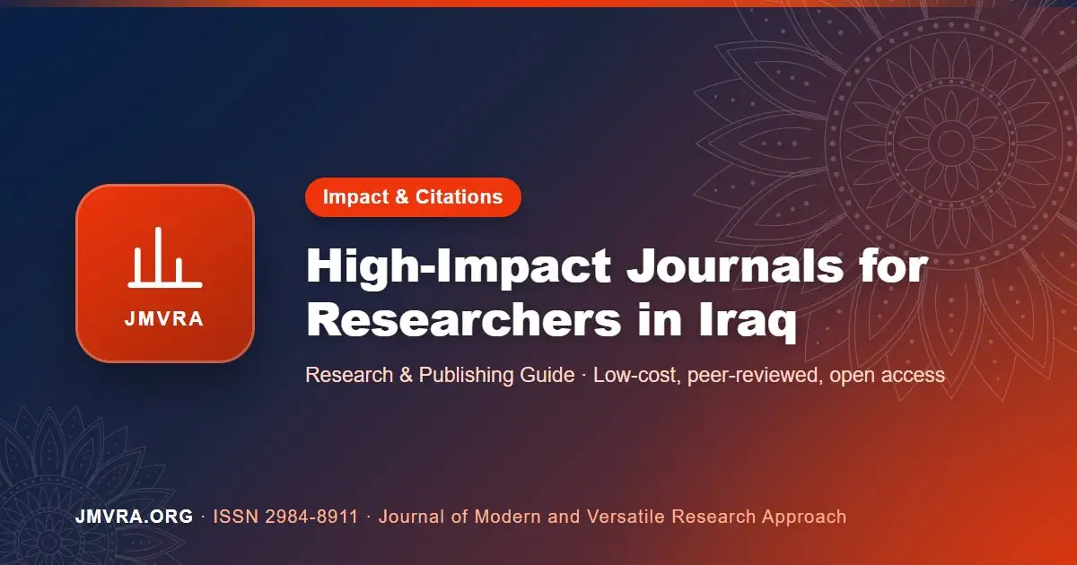 High Impact Factor Journals in Iraq: How to Find and Choose Them — JMVRA guide banner