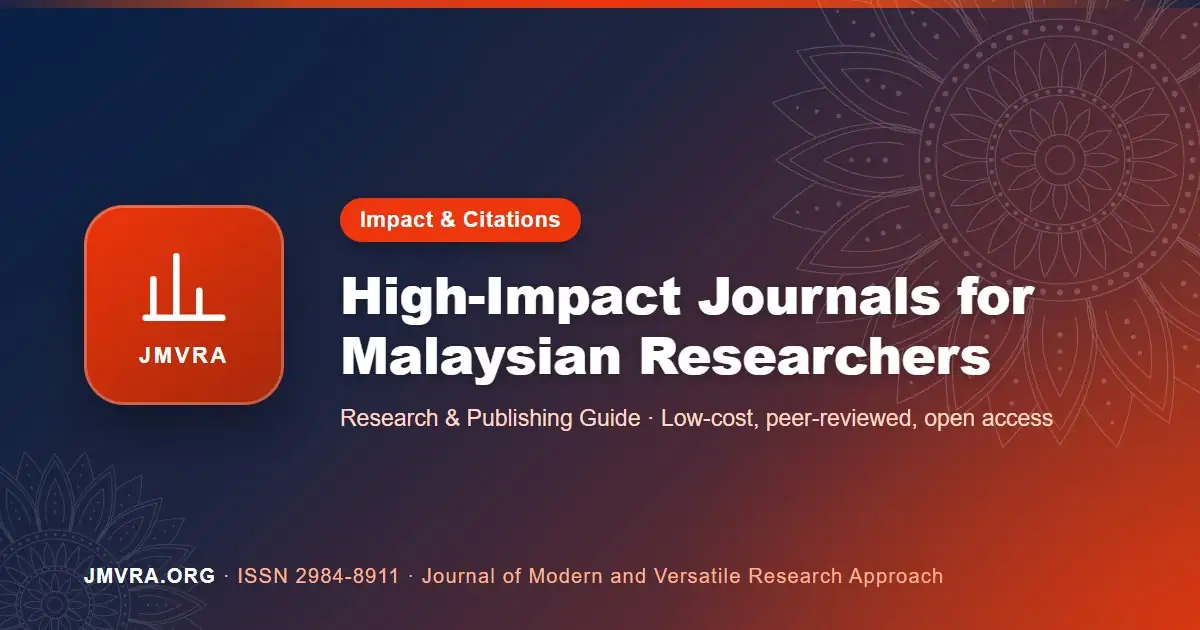 High Impact Factor Journals in Malaysia: How to Find and Choose Them — JMVRA guide banner