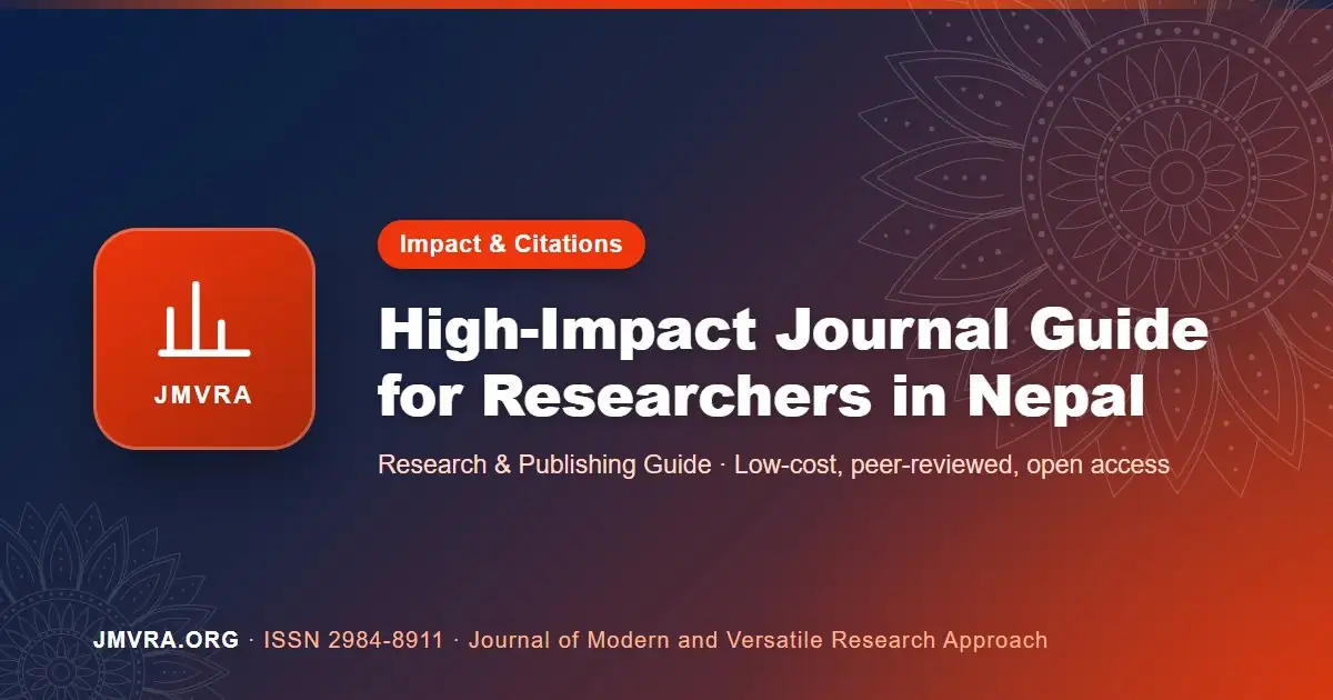 High Impact Factor Journals in Nepal: How to Find and Choose Them — JMVRA guide banner