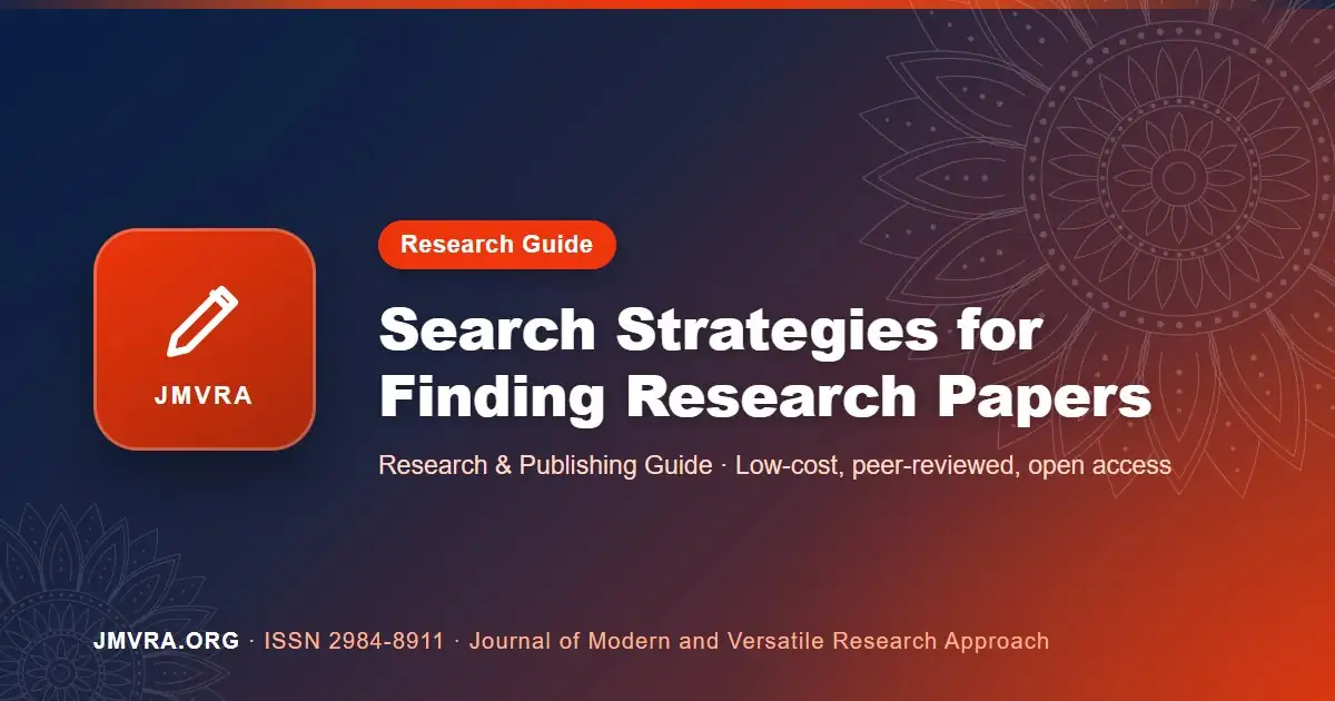 How to Find Research Papers: A Search Strategy Guide — JMVRA guide banner