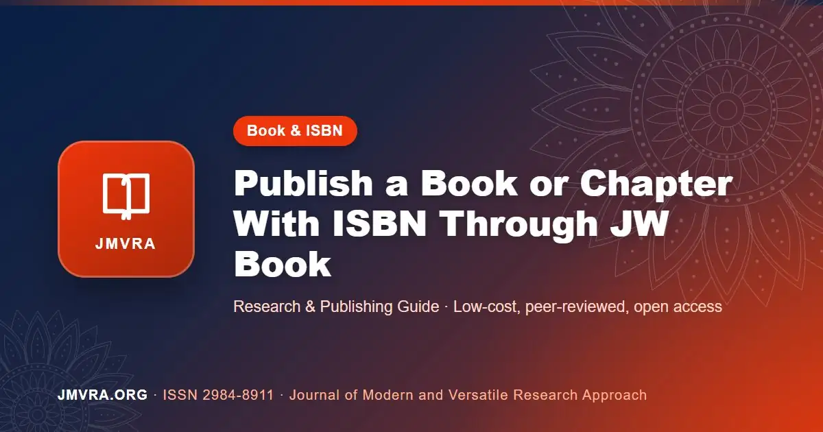 Publish your book or book chapter with ISBN and DOI — JW Book