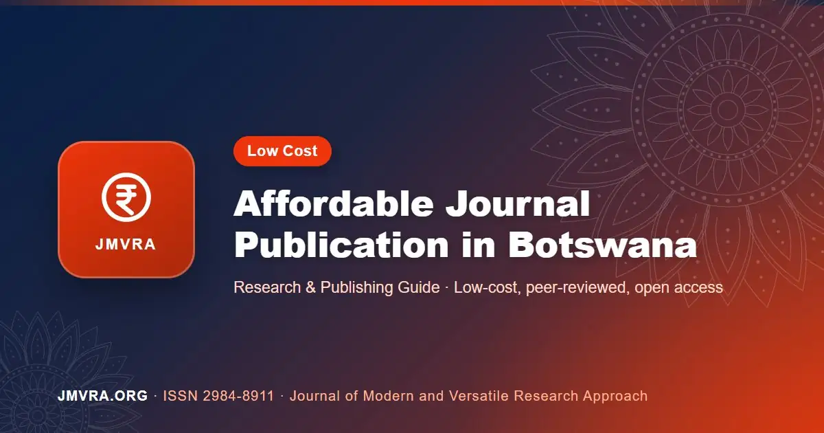 Low-Cost Journal Publication in Botswana: An Affordable Publishing Guide — JMVRA guide banner