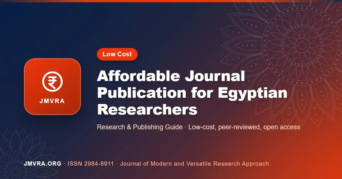 Low-Cost Journal Publication in Egypt: An Affordable Publishing Guide — JMVRA guide banner