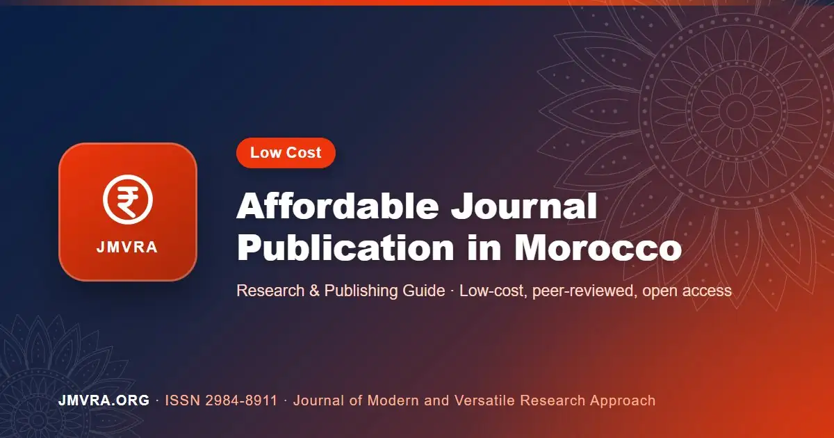 Low-Cost Journal Publication in Morocco: An Affordable Publishing Guide — JMVRA guide banner