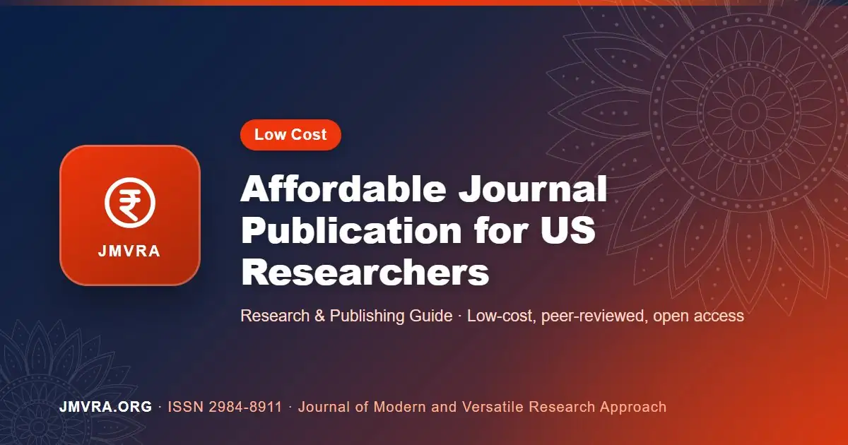 Low-Cost Journal Publication in the USA: An Affordable Publishing Guide — JMVRA guide banner