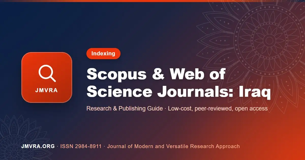 Scopus and Web of Science Indexed Journals in Iraq — JMVRA guide banner