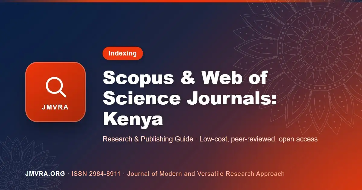 Scopus and Web of Science Indexed Journals in Kenya — JMVRA guide banner