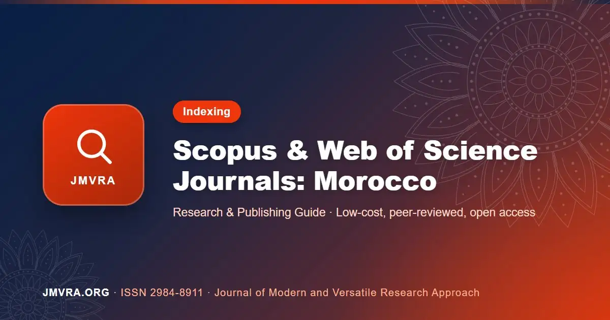 Scopus and Web of Science Indexed Journals in Morocco — JMVRA guide banner
