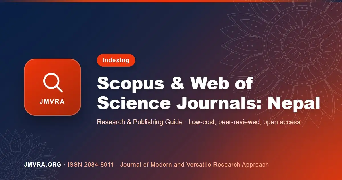 Scopus and Web of Science Indexed Journals in Nepal — JMVRA guide banner