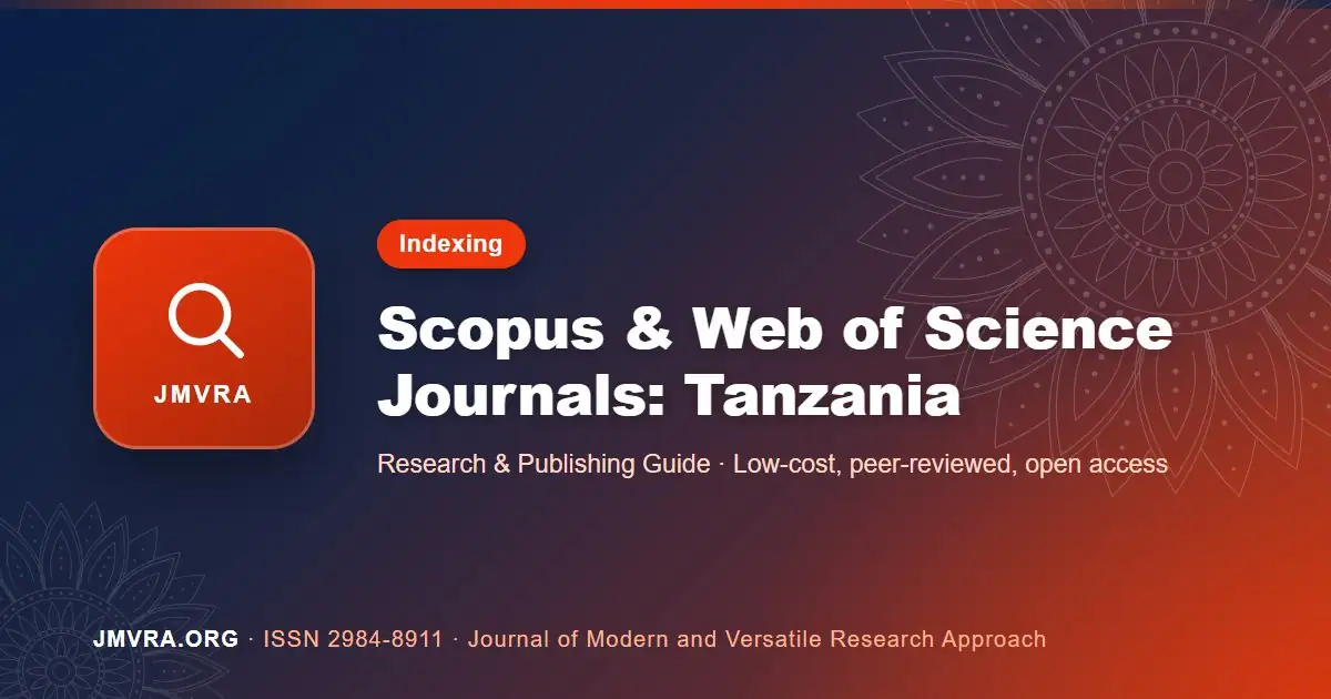 Scopus and Web of Science Indexed Journals in Tanzania — JMVRA guide banner