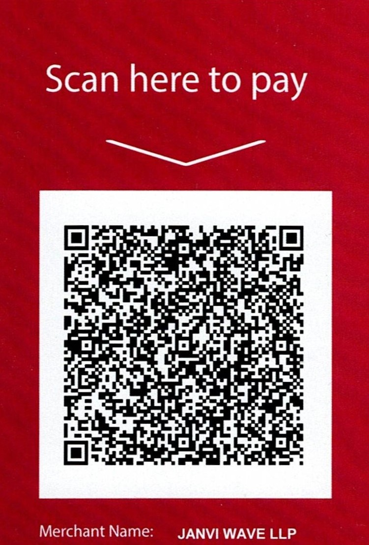 UPI QR code (option 1) to pay JMVRA publication charges to Janvi Wave LLP