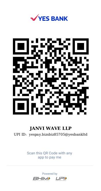 YES BANK UPI QR code (option 2) to pay JMVRA publication charges to Janvi Wave LLP
